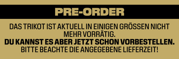 Infotext zur Vorbestellung des Trikots