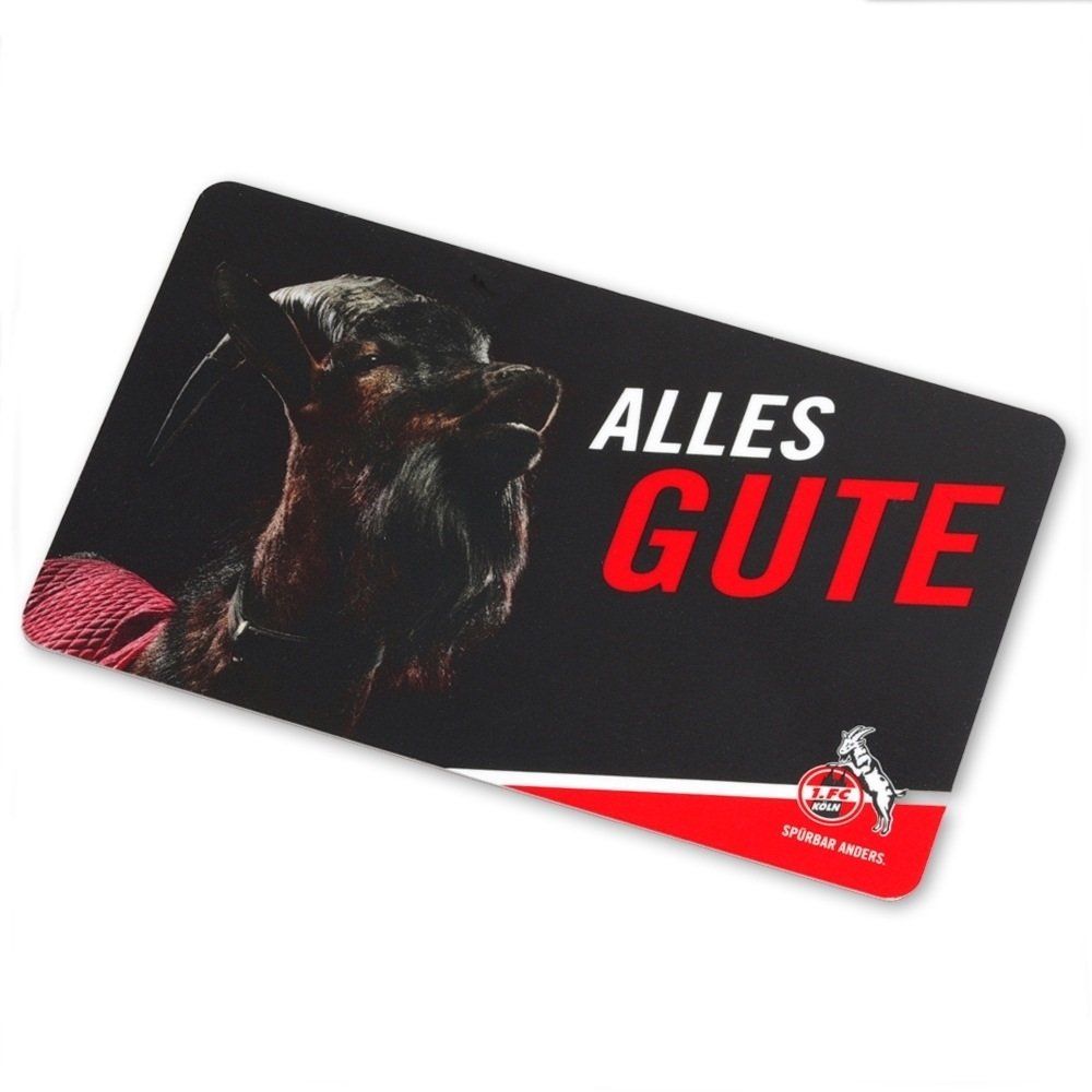 Gutscheinkarte &ldquo;Alles Gute&rdquo; | Jetzt im 1. FC Köln Fanshop bestellen