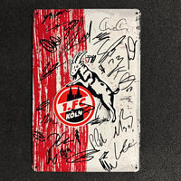 Signiertes Blechschild "Logo"