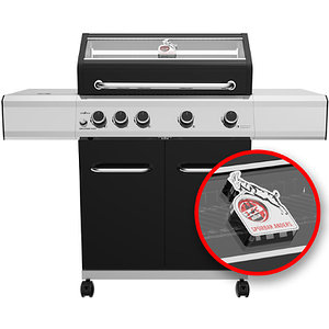 4-Brenner Gasgrill m. Edelstahlrost