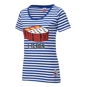 Frauen T-Shirt "Alaaf" blau/wieß
