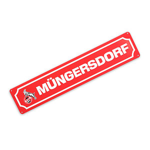 Blechstraßenschild "Müngersdorf"