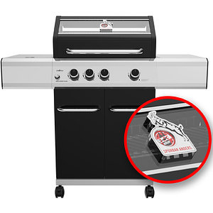3-Brenner Gasgrill m. Edelstahlrost