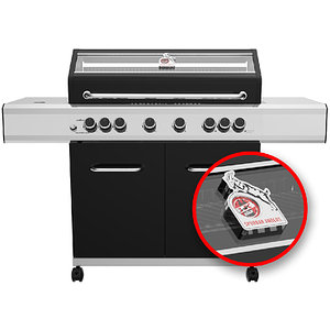 6-Brenner Gasgrill m. Gusseisenrost