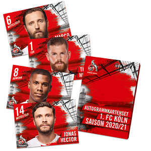 1 17/18 FC Köln Autogrammkarten 39 Karten signiert 