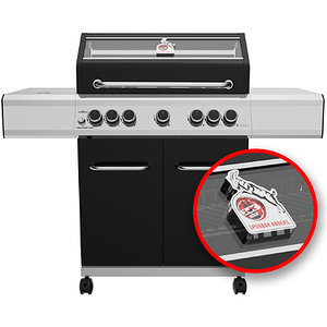 5-Brenner Gasgrill m. Backburner/Edelstahlrost