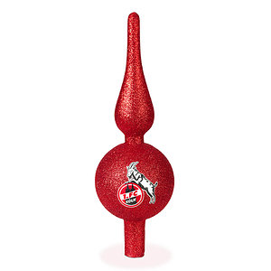 Weihnachtsbaumspitze rot Glitzer