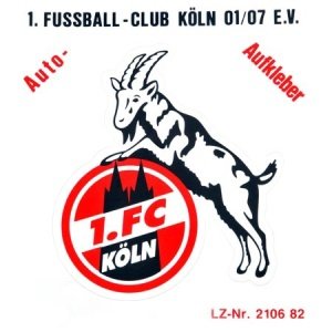 1 FC Köln Autoaufkleber Logo in Rot Aufkleber transparent rot 