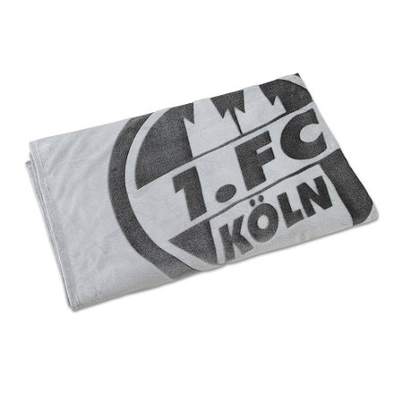 Flanelldecke "Logo" grau