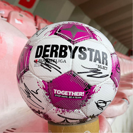 Signierter Sonderspielball Bundesliga TOGETHER Stop Hate