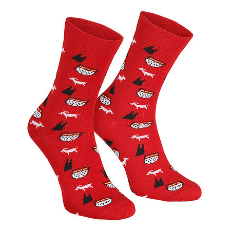 Gemusterte Socken "Rot"