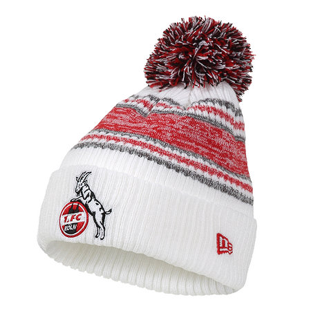 Beanie mit Bommel "White"