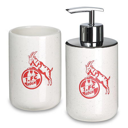 Bad-Set m. Seifenspender u. Zahnputzbecher