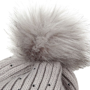 Strickbeanie "Strass" mit Bommel