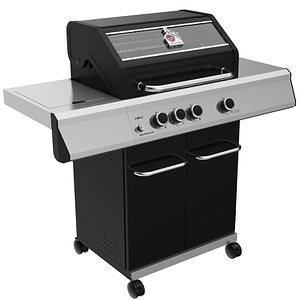 3-Brenner Gasgrill m. Gusseisenrost