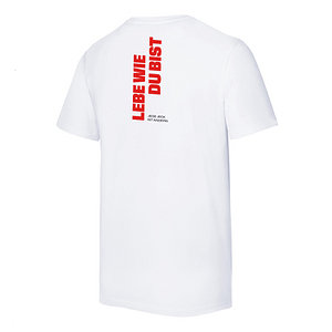 T-Shirt "Lebe wie du bist" weiß