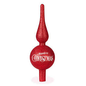 Weihnachtsbaumspitze rot Glitzer