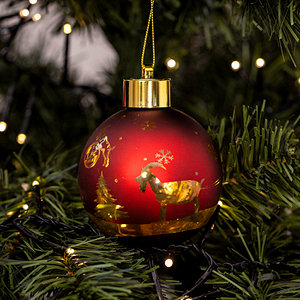 Weihnachtsbaumkugel "Leuchtend" (8 cm)