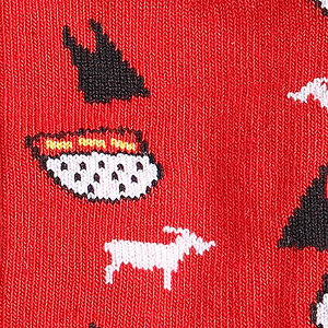 Gemusterte Socken "Rot"