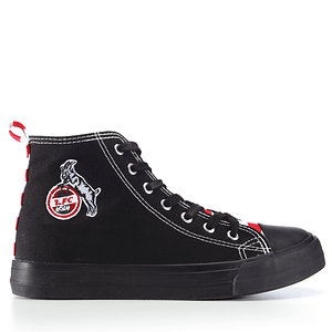 Leinenschuhe schwarz mit Ringel