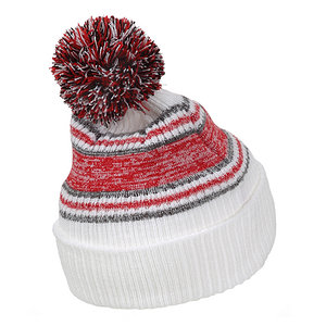 Beanie mit Bommel "White"