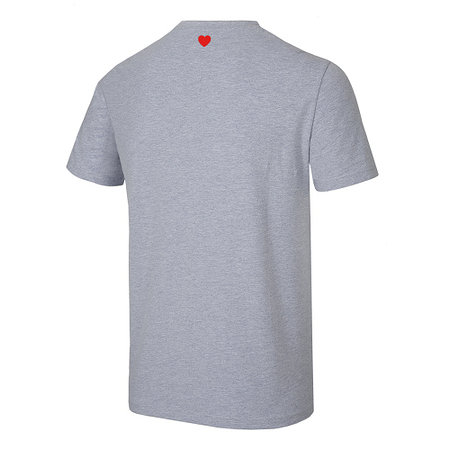 T-Shirt "Lebe wie du bist" grau