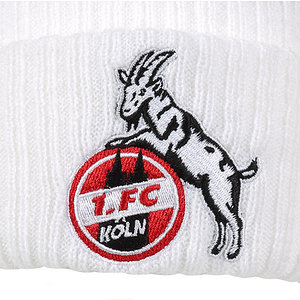 Beanie mit Bommel "White"