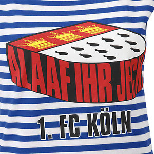 Frauen T-Shirt "Alaaf" blau/wieß