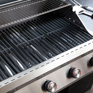 4-Brenner Einbaugrill m. Edelstahlrost