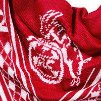 Halstuch gestrickt rot/weiß (3)