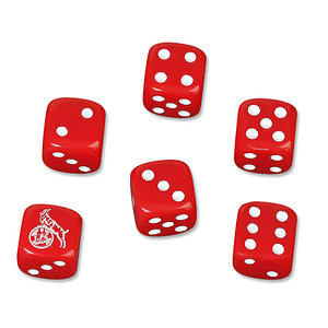 Würfelbecher mit 6 Würfeln