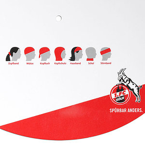 Multifunktionstuch blau mit Fleece