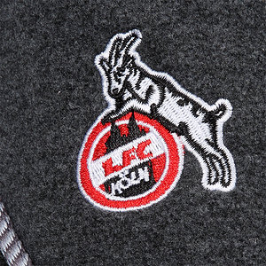 Pantoffeln dunkelgrau "Logo"