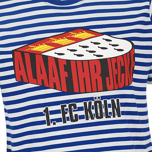 T-Shirt" Alaaf" blau/wieß
