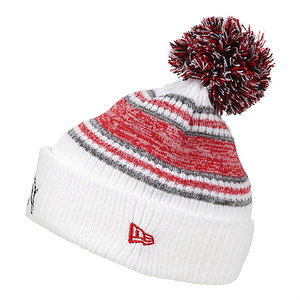 Beanie mit Bommel "White"