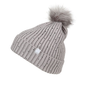 Strickbeanie "Strass" mit Bommel